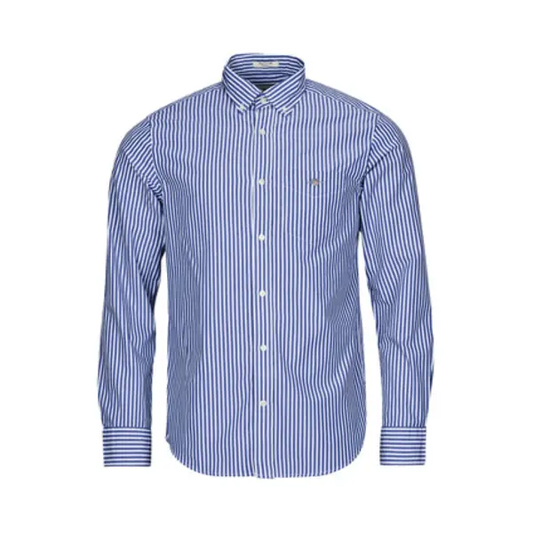 Gant For Man. 3000130 Blue Striped Poplin Shirt Regular Fit (S), Casual, Cotton, Classic, Long Sleeve thumbnail