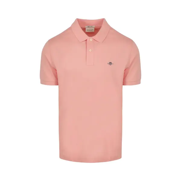 Gant Shield Piqué Poloshirt Roze - Maat 4XL - Heren thumbnail