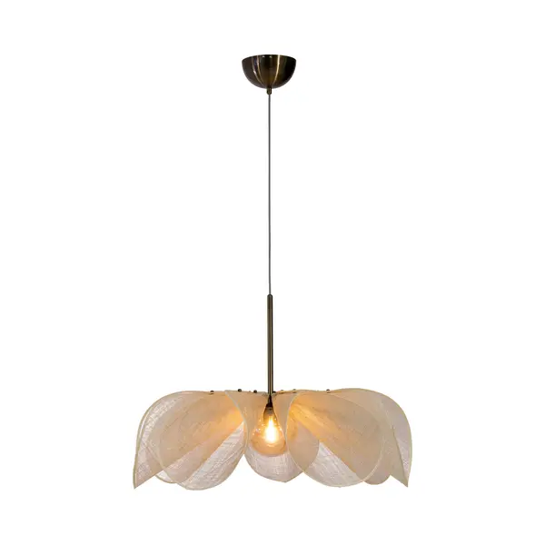 Markslöjd Hängeleuchte Styrka, Ø 75 Cm, Messing/beige, Bananenfaser thumbnail