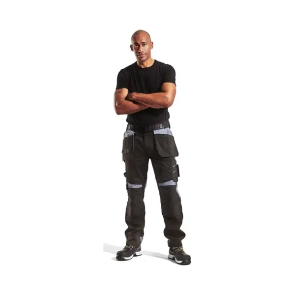 Blakläder 155518609994 Broek Zwart, Grijs thumbnail