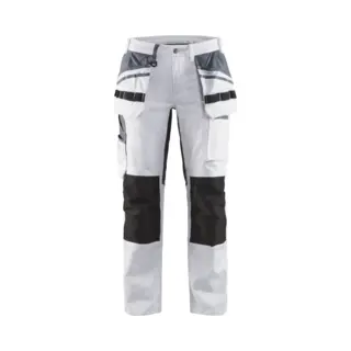 Blåkläder Dames Schilders Werkbroek Stretch 7910 Wit/Zwart - Maat 48