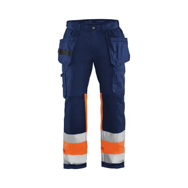 Blaklader Werkbroek High Vis Met Stretch 1558 - Marineblauw/oranje thumbnail