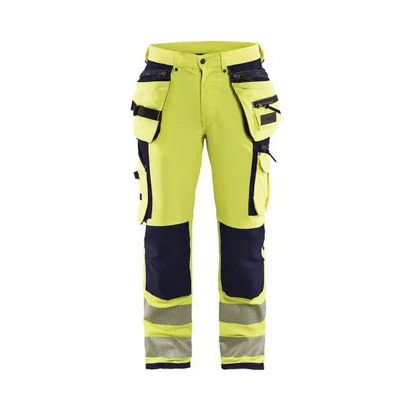 Blaklader Werkbroek High Vis Met 4-weg Stretch 1997 - Geel/marineblauw thumbnail