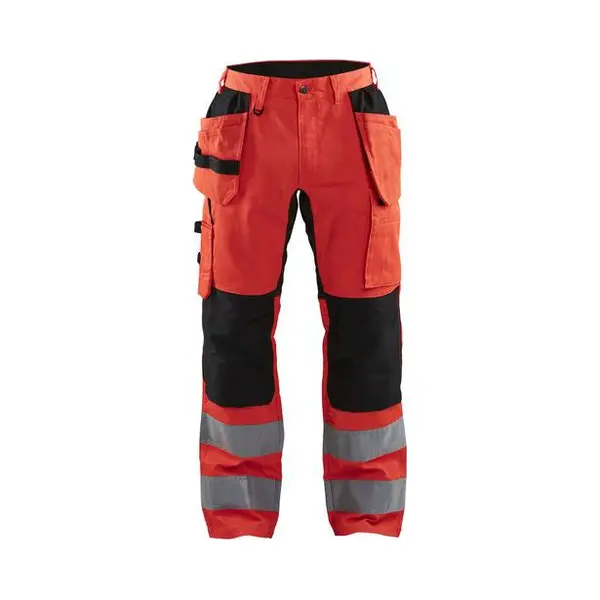 Blaklader High Vis Broek Met Stretch Rood/Zwart - Blåkläder thumbnail