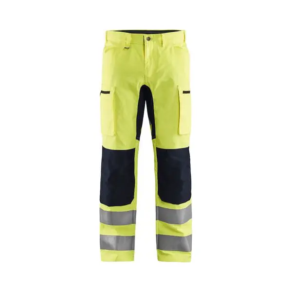 Blaklader High Vis Broek Met Stretch Geel/Zwart - Blåkläder thumbnail