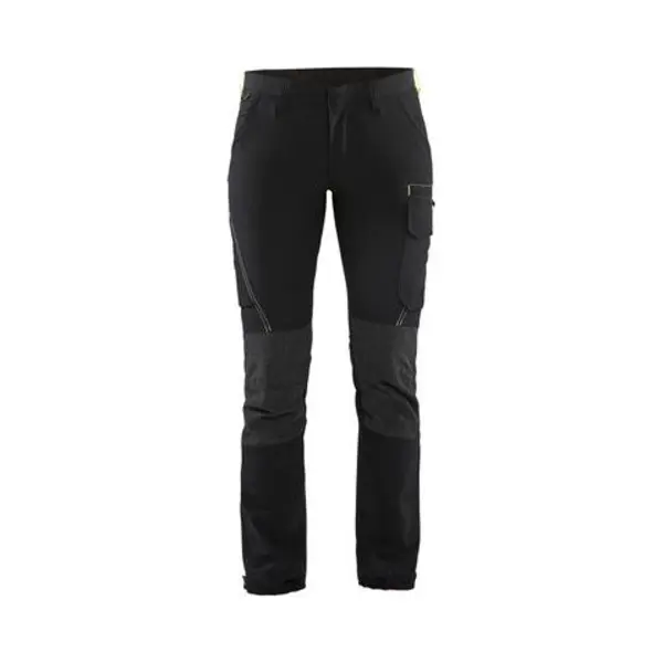 Blaklader Arbeits-hosen Wartung Stretch 4d Damen 7122 – Schwarz/neongelb M – Fr(42) – Se(c40) – Standards thumbnail