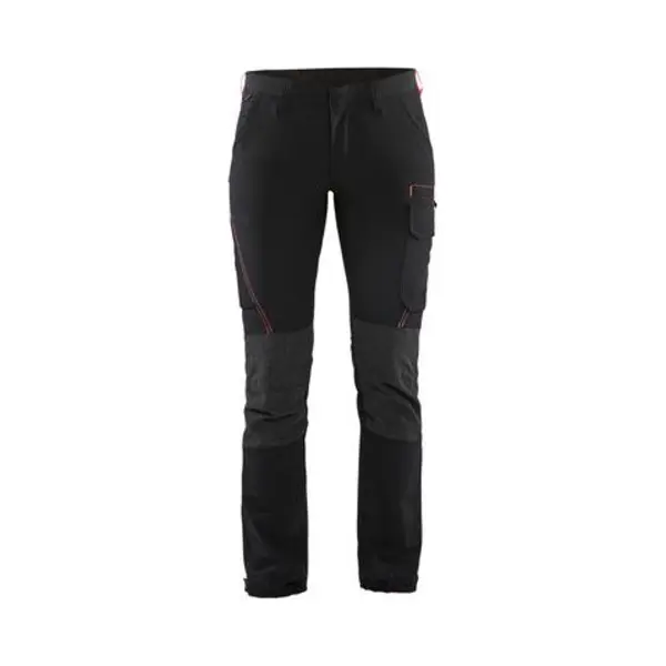 Blaklader Arbeits-hosen Wartung Stretch 4d Damen 7122 - Schwarz/rot L - Fr(44) - Se(c42) - Standards thumbnail