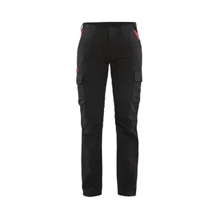 Blåkläder Blaklader Dames Industrie Werkbroek Stretch 7144-1832 - Zwart/Rood - C36
