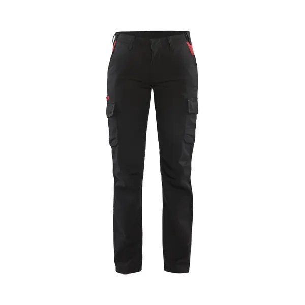 Blåkläder Blaklader Dames Industrie Werkbroek Stretch 7144-1832 - Zwart/Rood - C36 thumbnail