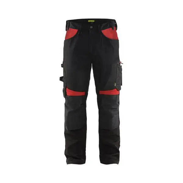 Handwerkerhose Blaklader Ohne Flatterbandtaschen T.46 - Schwarz/rot - 155618609956-46 thumbnail