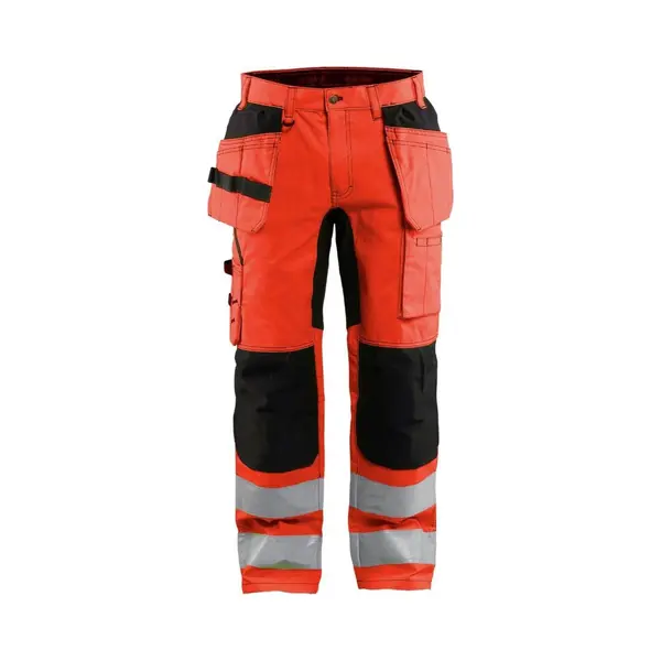 Blaklader High Vis Broek Met Stretch Rood/Zwart - Blåkläder thumbnail