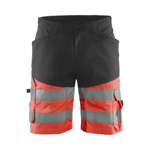 Blaklader Hochsichtbarer Stretch-arbeitshorts 1541 - Schwarz/neonrot Xs - Fr(38) - Se(c44) - Normen thumbnail