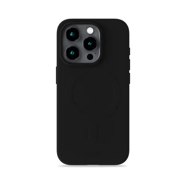 Holdit Soft MagSafe Kompatible Handyhülle Für IPhone 15 Pro – Weiche Silikonhülle Mit MagSafe, Schlankes Design, Farbe Black thumbnail