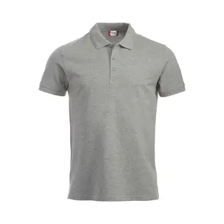 Clique Manhattan Heren Polo Grijs Melange Maat Xxxl