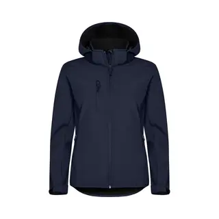 Clique Softshell Jas Met Capuchon Basic Dames - Dark Navy - Maat 3XL/46