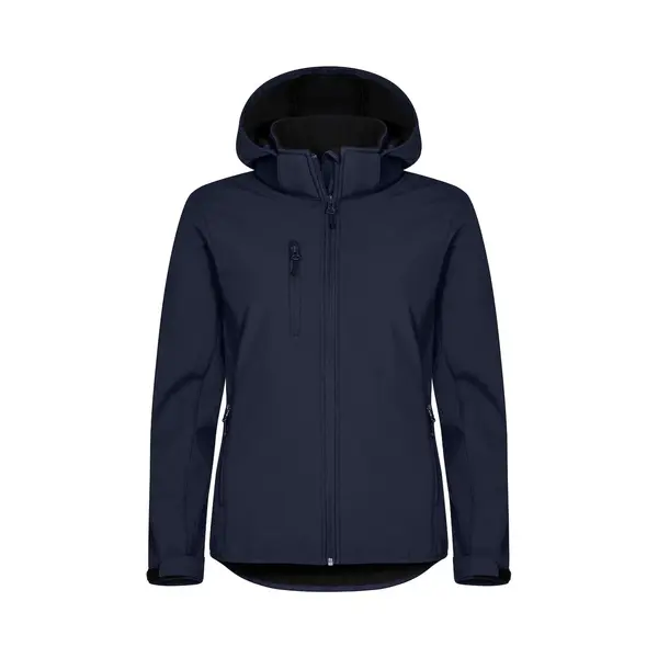 Clique Softshell Jas Met Capuchon Basic Dames - Dark Navy - Maat 3XL/46 thumbnail