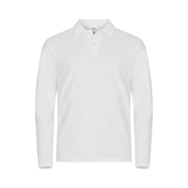 Clique Stretch Premium Polo L/S 028262 - Wit - S thumbnail