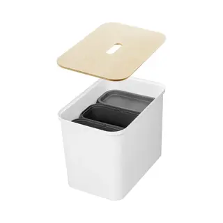 SmartStore - Collect Opbergbox 76 Liter Set Voor Afvalscheiden Box, Verdelers En Deksel - Polypropyleen - Wit