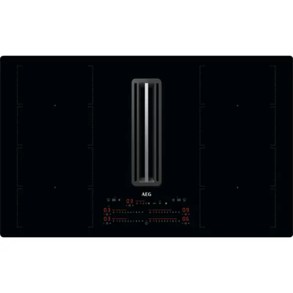 Aeg CCE84779CB Schwarz Integriert 83 cm Zonen-Induktionskochfeld 4 Zone(n) Integrierte Haube thumbnail