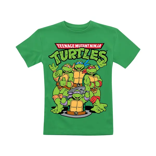 Teenage Mutant Ninja Turtles T-shirt Voor Kinderen - Kids - Group - Voor Kinderen - Groen thumbnail