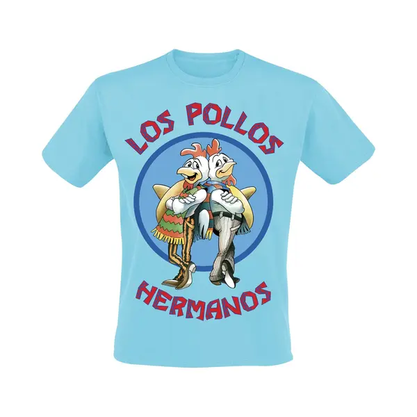 Breaking Bad T-shirt - Los Pollos Hermanos - S Tot 4XL - Voor Mannen - Lichtblauw thumbnail