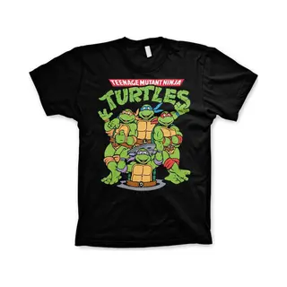 Teenage Mutant Ninja Turtles Group Heren T-shirt - Zwart - L