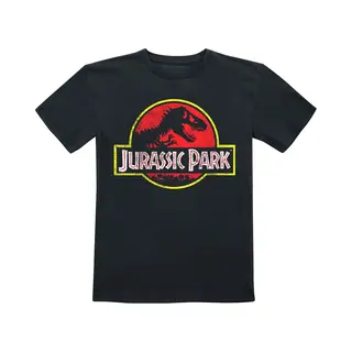Jurassic Park Kids - Distressed Logo T-Shirt Black