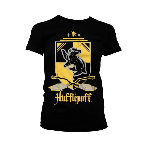 Hybris Harry Potter Dames Tshirt -Xl- Hufflepuff Zwart thumbnail