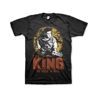 Hybris Elvis Presley Heren Tshirt -S- The King Of Rock 'n Roll Zwart