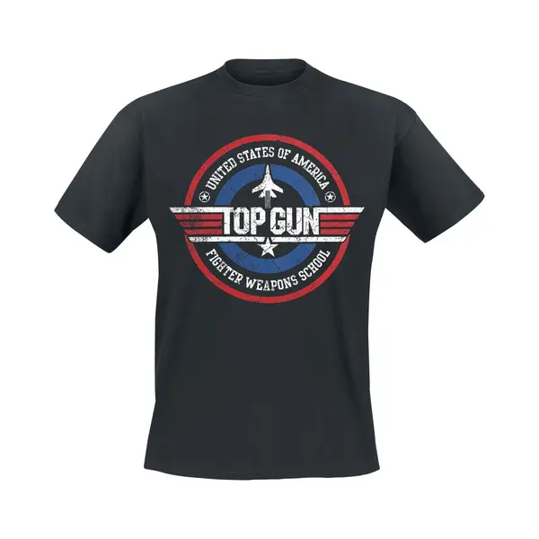 Top Gun Fighter Weapons School T-Shirt Black thumbnail