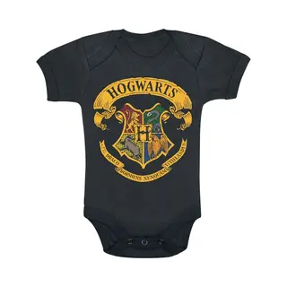 Harry Potter Kids - Hogwart's Crest Unisex Body Schwarz 74/80