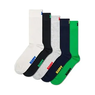Happy Socks 5paar Sokken - Heren & Dames - Maat 41-46 - Effen Kleur