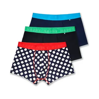 Happy Socks Boxershorts Navy / Groen / Rood / Zwart / Wit
