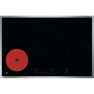 Aeg OHI84A07XB Zwart, Roestvrijstaal Ingebouwd 80 cm Keramisch 4 zone(s)