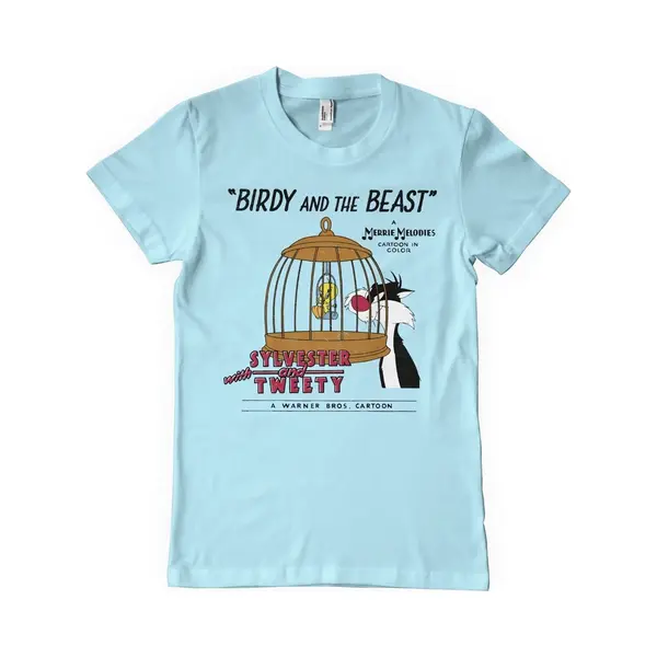 Looney Tunes T-Shirt Birdy And The Beast T-Shirt Wb-1-LT013-H94-9 Skyblue-M thumbnail
