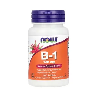 Now Foods Vitamin B1 Thiamine Energy Metabolism 100 Mg - 100 Tablets