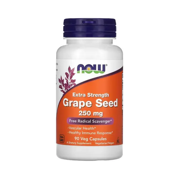 Now Foods Grape Seed Extract Antioxidant 250mg Daily Wellness Support Capsules - 90 Vegan Capsules thumbnail