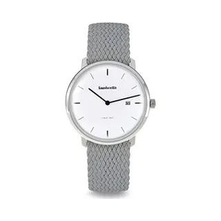 Lambretta Volta 39 Perlon Silver White Grey 39mm