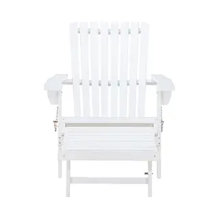 Hioshop Tropea Lounge Stoel Met Uitschuifbare Voetsteun Wit.