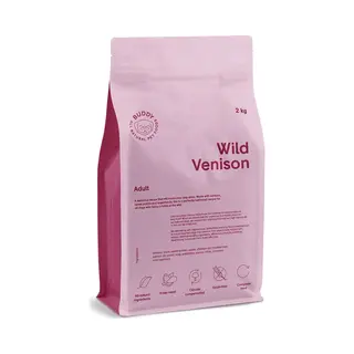 Buddy Wild Hert Voor Volwassen Hond 2 Kg (Kip - Hert - Vlees)|Wild Deer For Adult Dog 2 Kg (Chicken - Deer - Meat)|Cerf Sauvage Pour Chien Adulte 2 Kg