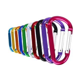 Licht Pakket Karabijnhaken - 10 Stuks - 4, 5x56mm - Diverse Kleuren Willekeurig - Pers - Karabijnhaak - Karabiner - Carabiner - Musketonhaak
