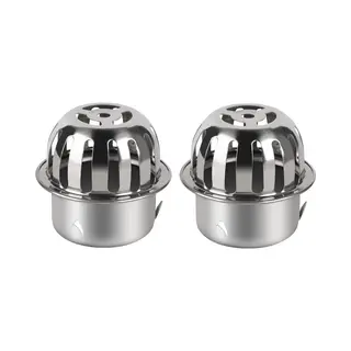 Dakgootbeschermers - 2 Stuks - Regenpijp Rooster - Regenpijp Beschermer - 304 Rvs - Ø 65 Cm - Voor Dakranden, Sloot, Riool - Zilver