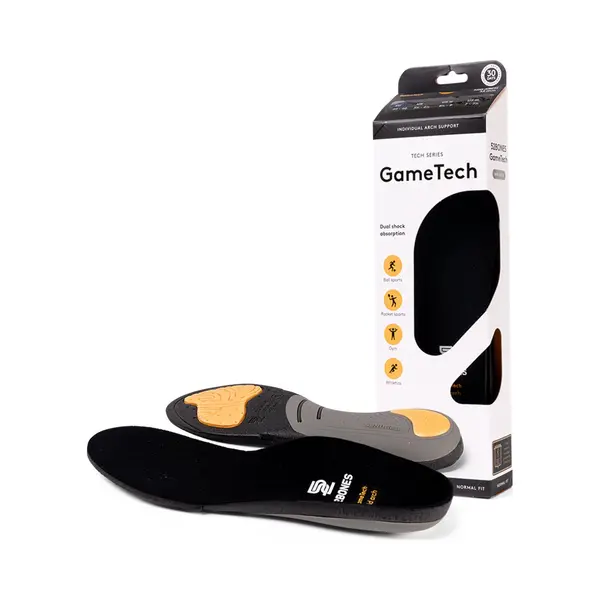 52Bones GameTech Mid Arch - Premium Inlegzolen Met Medium Voetboog - Optimale Demping Hiel En Voorvoet - Geschikt Voor Voetbal, Tennis, Hockey En thumbnail