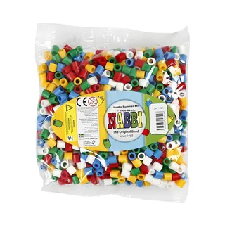 Nabbi Creativ Company Strijkkralen, Afm 10x10 Mm, Standard-Farben, Jumbo, 1000 Assorti
