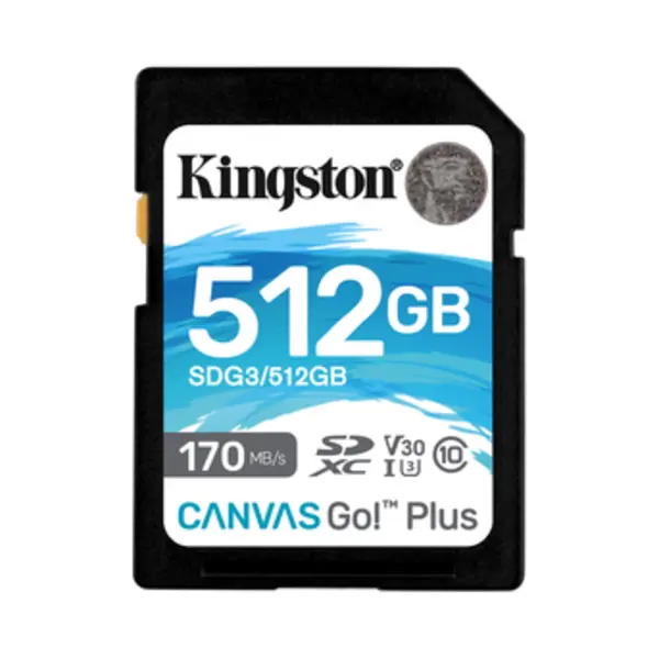 Kingston Technology 512GB Sdxc Canvas Go Plus 170R C10 Uhs-I U3 V30 thumbnail