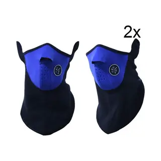 2x Motormasker Motor Masker Ski Skimasker Neopreen Blauw