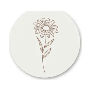 Sluitsticker - Sluitzegel – Bloem – Ivoor / Off-White / Creme | Valentijn - Print | Verjaardag - Trouwkaart – Geboortekaart – Envelop |