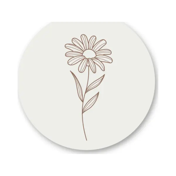 Sluitsticker - Sluitzegel – Bloem – Ivoor / Off-White / Creme | Valentijn - Print | Verjaardag - Trouwkaart – Geboortekaart – Envelop | thumbnail
