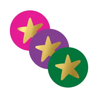 Sluitsticker / Sticker - Sluitzegel - Ster - Sterren - Sterretjes - 3 Assorti - Kerst - Stickers | Christmas - Feestdagen | Kerstkado - Leuk Verpakt |