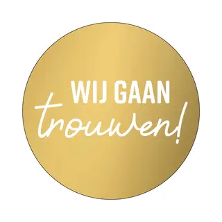 Sluitstickers Wij Gaan Trouwen - Huwelijk & Marriage - 24 Stuks - 4 Cm